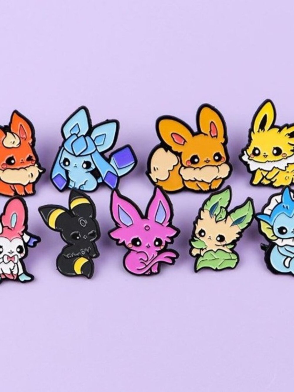 Pokémon Eevee Evolutions Chibi Enamel Pin Set – 9 Piece Collector’s Lot